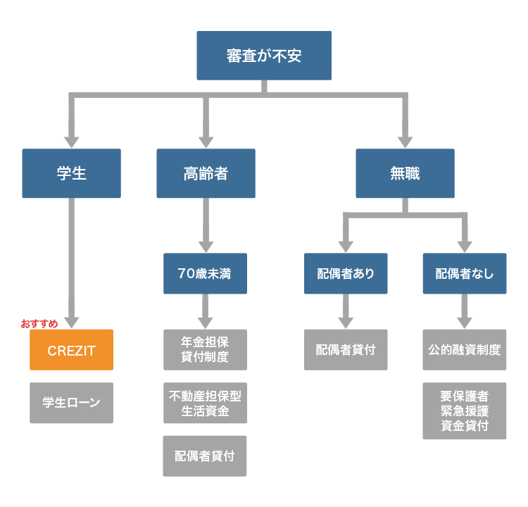 審査が不安な人向けのチャート図