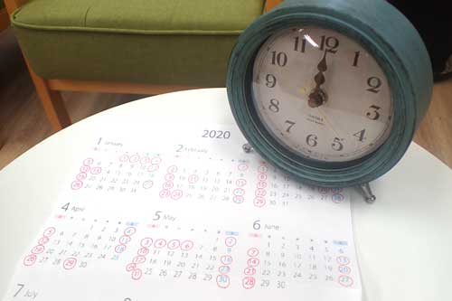 カレンダーと時計